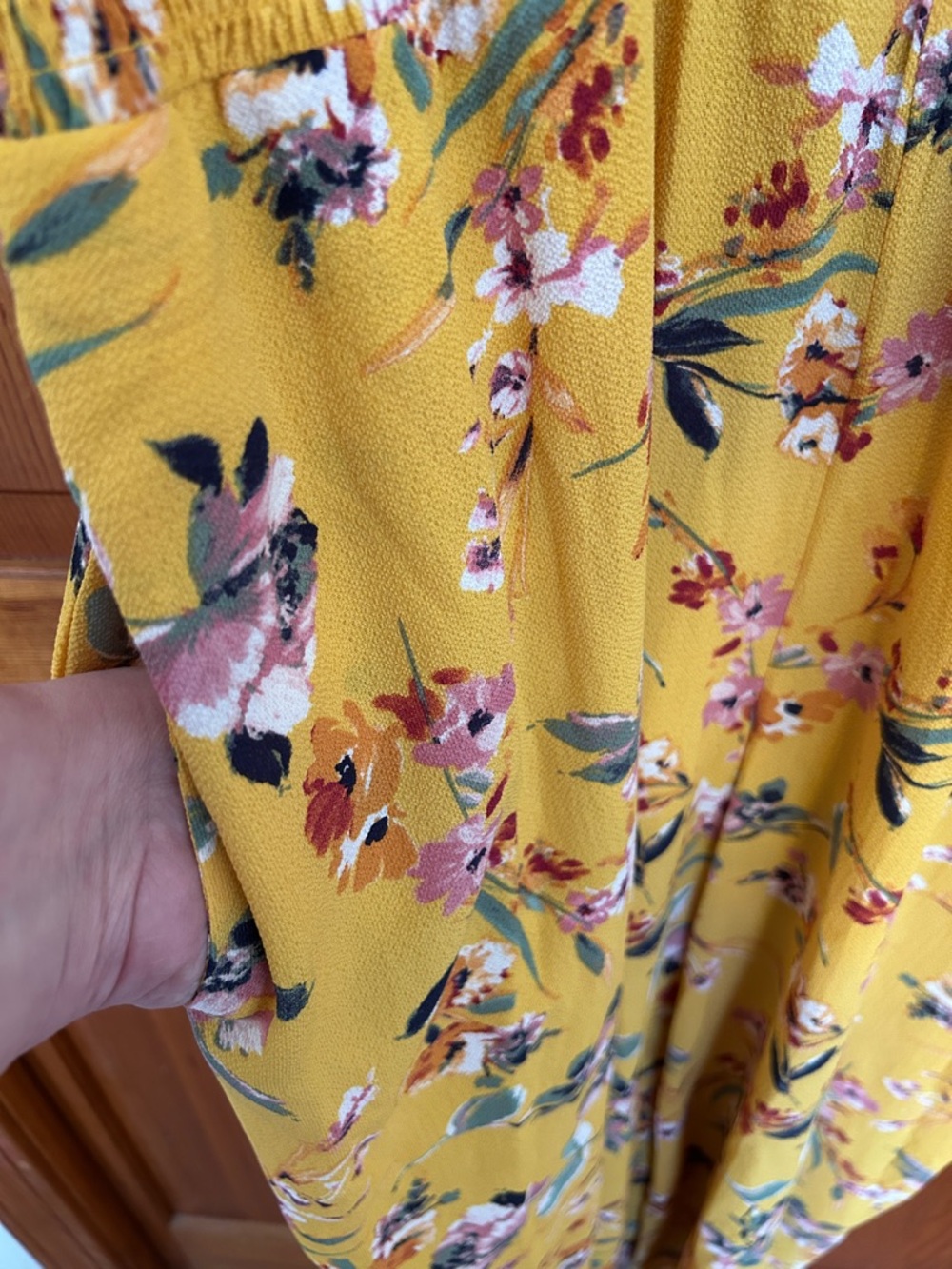 Alyx Yellow Floral V-Neck Sleeveless Wide Leg Jumpsuit XL New - Picture 4 of 12